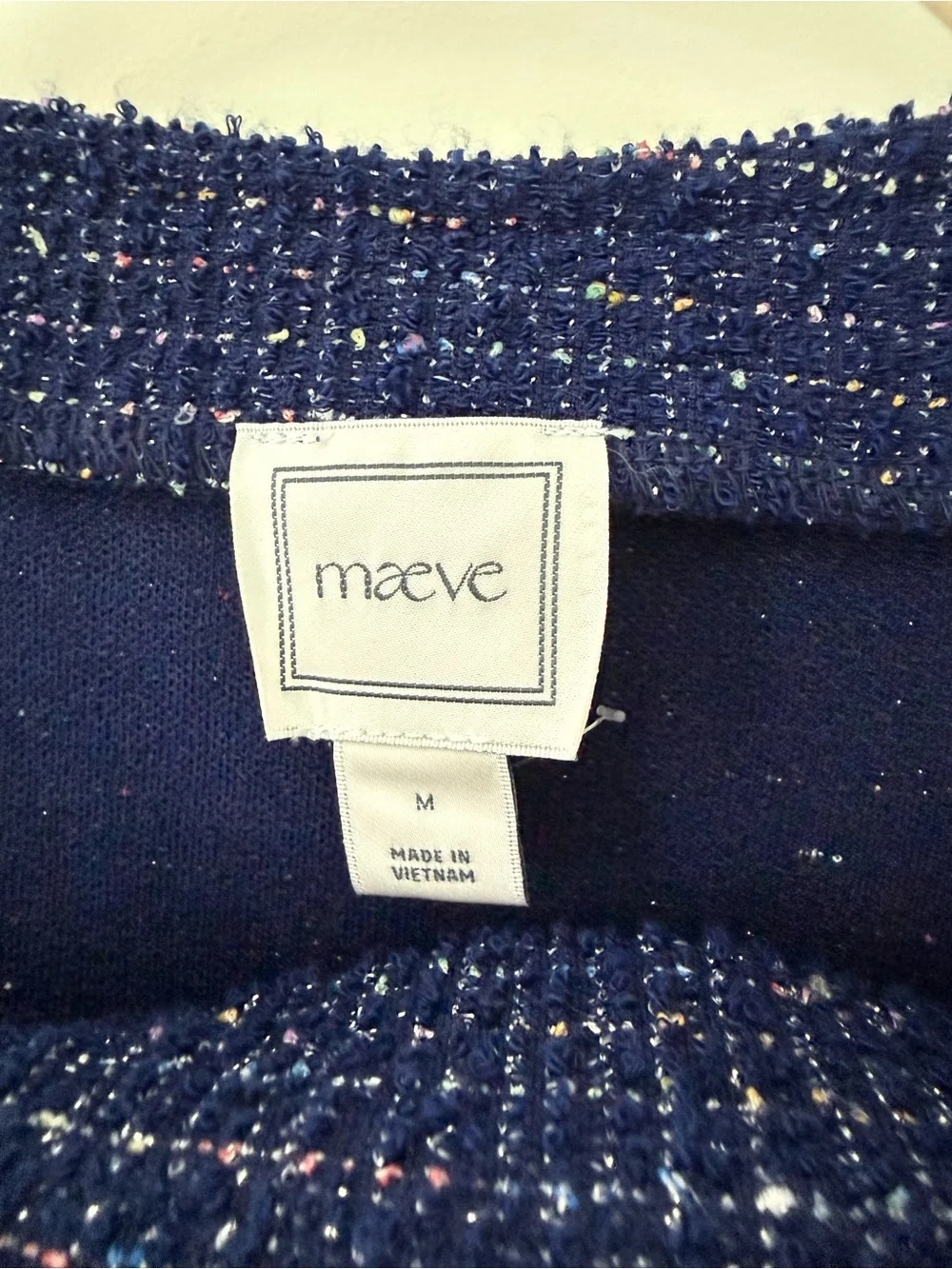 NWT Maeve Tweed Button Front Vest (M) & Matching Colette Cropped Pants (28)
